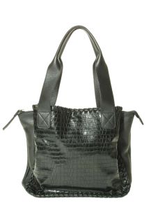 Marmi Exclusive Giselle Black Croco Print Shoulder Bag