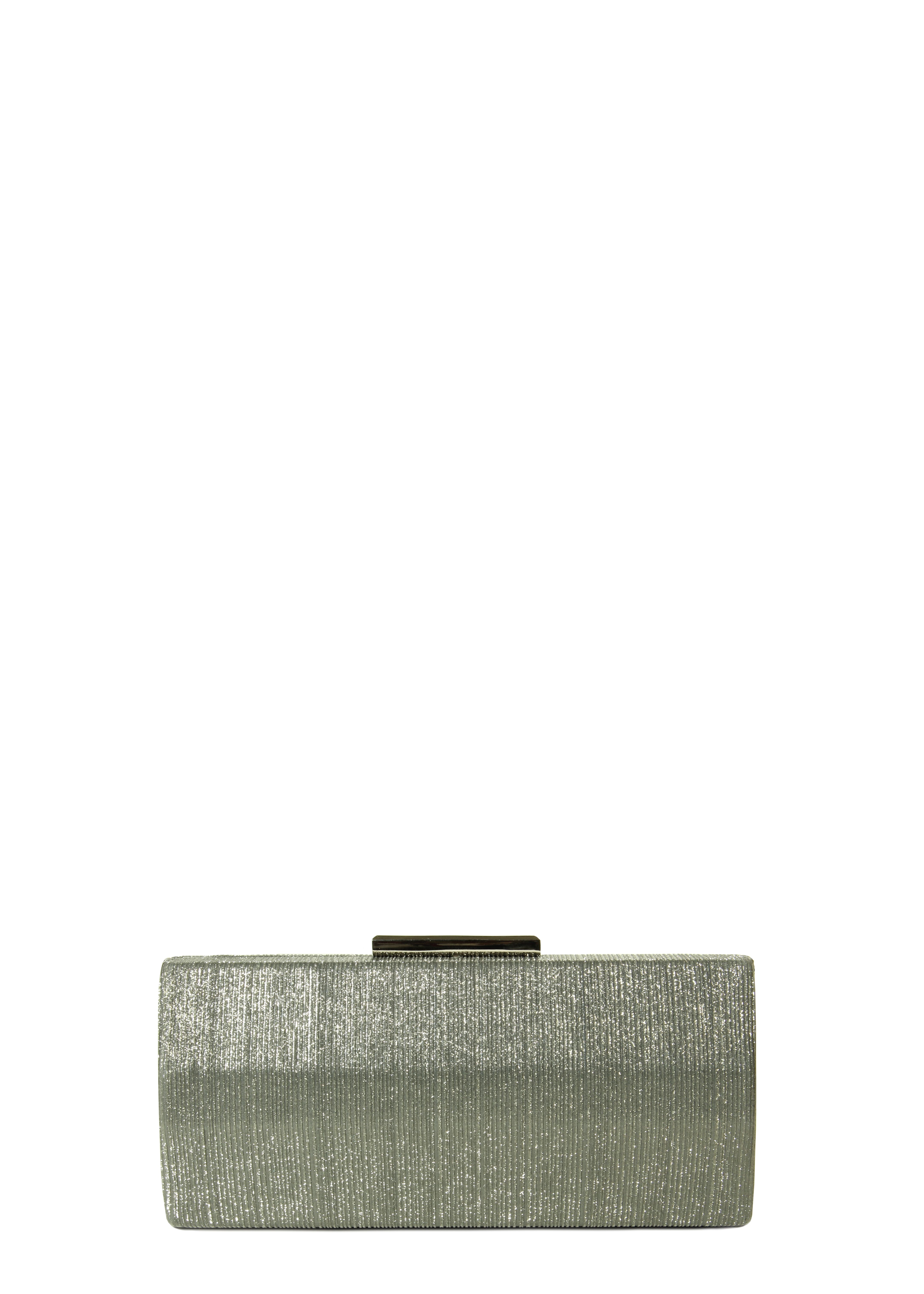 Marmi Exclusive Silver Metallic Fabric Clutch