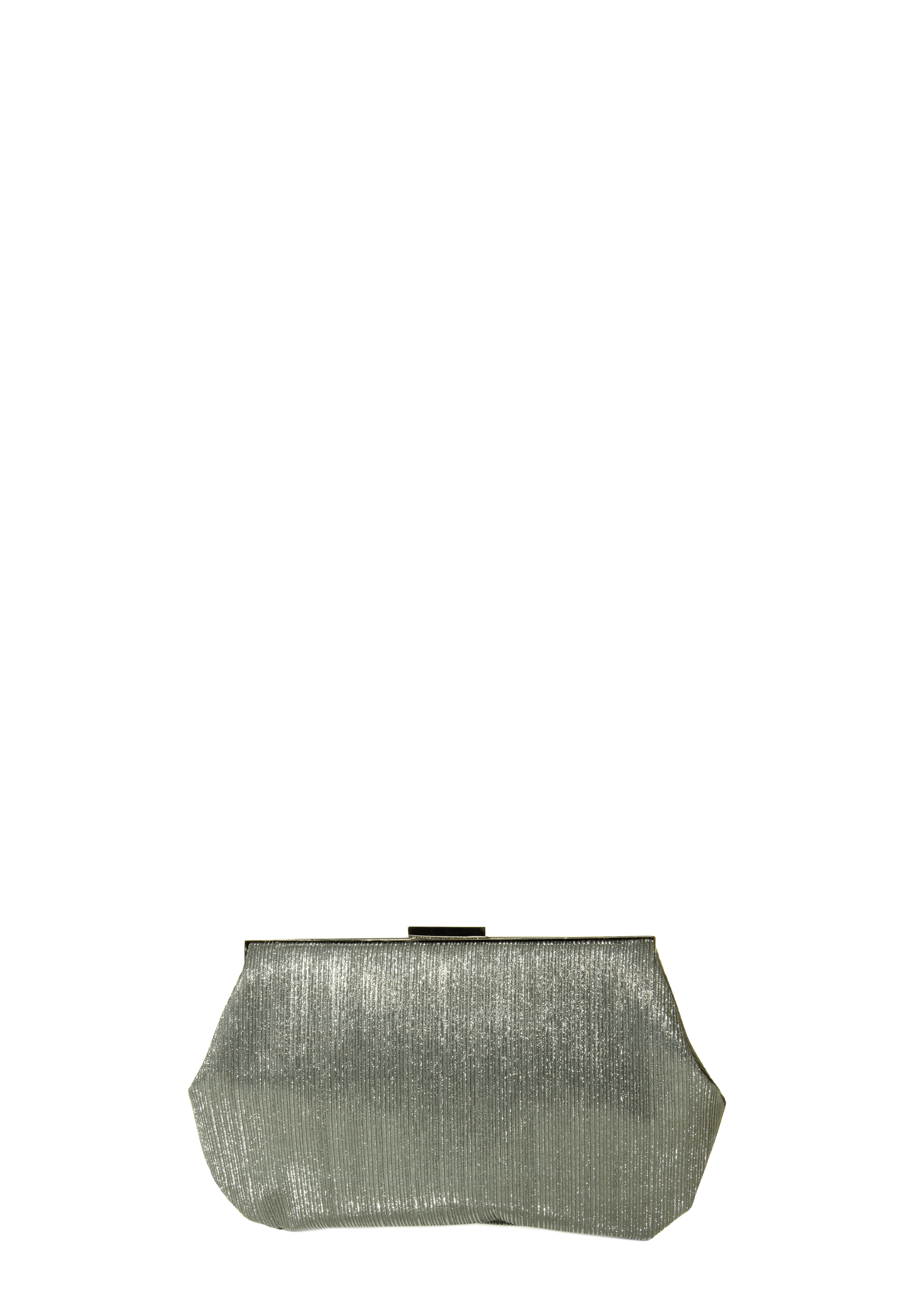 Marmi Exclusive Silver Metallic Fabric Clutch